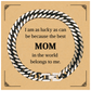 mom cuban link chain bracelet engraved with best mom belongs to me perfect mothers day gift for her birthday christmas and graduation
