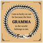 gramma cuban link chain bracelet belongs to me engraved grandmothers gift for birthday christmas and holidays