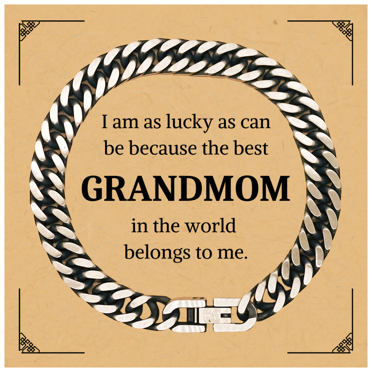 grandmom cuban link chain bracelet the best grandmom in the world belongs to me unique gift for grandmom on mothers day christmas and birthday