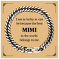 mimi cuban link chain bracelet the best mimi in the world belongs to me engraved birthday gift for mimi unique jewelry for mothers day christmas and holidays perfect bracelet to show mimi love and appreciation