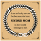 second mom cuban link chain bracelet a unique gift for the best second mom in the world perfect for mothers day birthday and christmas