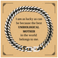 unbiological mother cuban link chain bracelet unique gift for mothers day birthday christmas i am as lucky as can be