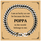engraved cuban link chain bracelet for poppa the best gift for christmas birthday and graduation i am lucky because of poppa
