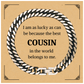unique cuban link chain bracelet for best cousin perfect birthday gift for her engraved charm for confidence and inspiration ideal jewelry for special occasions stunning design for women