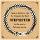 stepsister cuban link chain bracelet the best stepsister belongs to me gift for christmas birthday graduation unique engraved jewelry for women