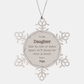 snowflake ornament daughter gift side by side or miles apart always close at heart love papa christmas holiday engraved keepsake for daughters confidence and hope