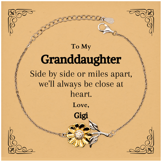 sunflower bracelet granddaughter gift love gigi engraved inspirational jewelry for birthday christmas holidays graduation