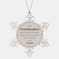 snowflake ornament granddaughter gift side by side or miles apart always close at heart christmas decor for granddaughter meaningful keepsake for granddaughter love grandpa