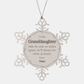 snowflake ornament for granddaughter side by side or miles apart always close at heart nanas love and inspiration for christmas and holidays