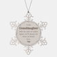 snowflake ornament granddaughter gift side by side or miles apart always close at heart love gigi christmas holiday family keepsake