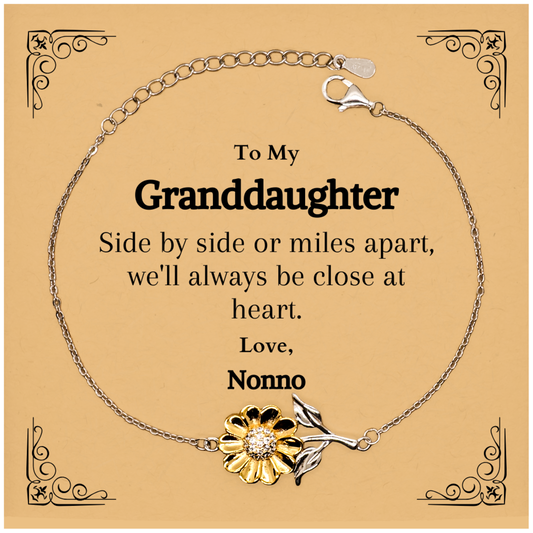 sunflower bracelet for granddaughter close at heart engraved gift for birthday christmas graduation nonnos love and hope