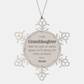 snowflake ornament granddaughter gift love abuelo side by side always close at heart engraved christmas granddaughter snowflake ornament gift for christmas love abuelo