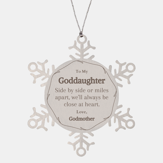 goddaughter christmas snowflake ornament love godmother gift for her