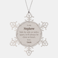 snowflake ornament for nephew side by side or miles apart well always be close at heart love uncle perfect christmas gift for nephew engraved snowflake ornament keepsake