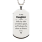 daughter silver dog tag engraved gift side by side or miles apart always close at heart perfect birthday christmas graduation veterans day present for daughter from pa