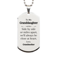 granddaughter silver dog tag engraved love from grandmother meaningful gift for birthday christmas graduation close at heart always