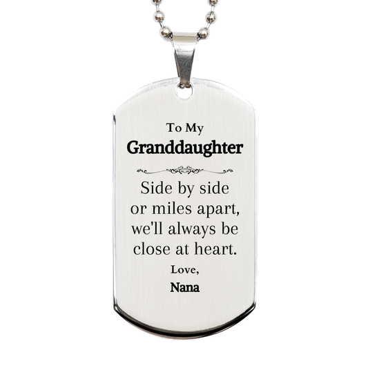 granddaughter dog tag necklace side by side always close at heart engraved inspirational gift for christmas birthday graduation
