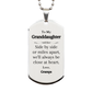 granddaughter engraved silver dog tag side by side always close at heart love from gramps birthday gift
