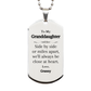 granddaughter silver dog tag engraved inspirational gift for birthday christmas veterans day side by side or miles apart always close at heart love granny