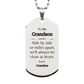 to my grandson engraved silver dog tag graduation gift inspirational keepsake for grandson from grandma close at heart love military style pendant necklace birthday christmas veterans day gift custom pet tag fast shipping