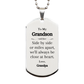 grandson engraved silver dog tag gift side by side or miles apart always close at heart birthday christmas veterans day