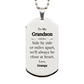 grandson silver dog tag engraved with heartfelt love from gramps perfect christmas or graduation gift for grandson to show love and confidence