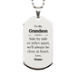 grandson silver dog tag always close at heart engraved gift for christmas and graduation