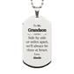 grandson engraved silver dog tag close at heart love abuela inspirational gift for birthday or christmas