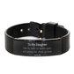 daughter black shark mesh bracelet side by side at heart engraved love perfect birthday gift for her confidence