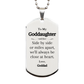 goddaughter engraved silver dog tag side by side always close at heart love goddad meaningful gift christmas graduation inspiration faith confidence