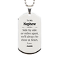 silver dog tag for nephew engraved gift side by side always close at heart perfect birthday or christmas present from auntie