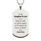 engraved silver dog tag daughter in law gift always close at heart bonus mom love meaningful christmas birthday graduation present for daughter in law wedding unique sentimental jewelry