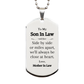 engraved silver dog tag son in law gift side by side or miles apart always close at heart love mother in law meaningful christmas birthday veterans day present