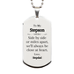 stepson engraved silver dog tag always close at heart stepdad love perfect birthday gift for stepson inspirational dog tag for stepson stepson gift from stepdad