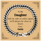 to my daughter engraved cuban link chain bracelet gift for her birthday christmas graduation inspirational jewelry for daughter from daddy meaningful and unique gift for her mothers day gift