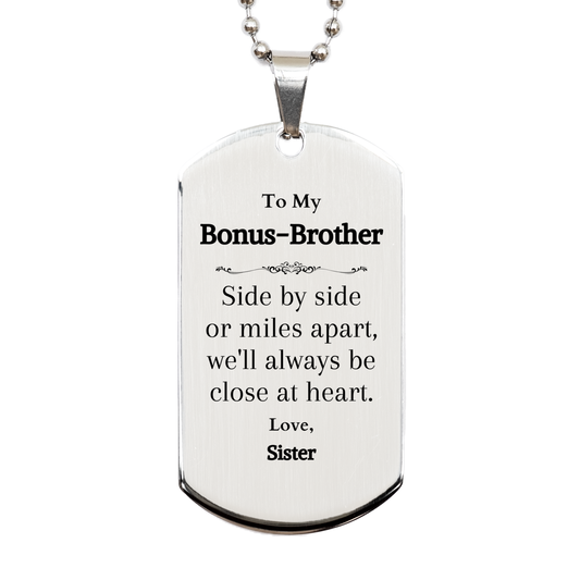 engraved silver dog tag bonus brother always close at heart gift for holidays and special occasions