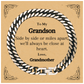 grandson cuban link chain bracelet side by side love engraved grandmother gifts for birthday christmas holidays