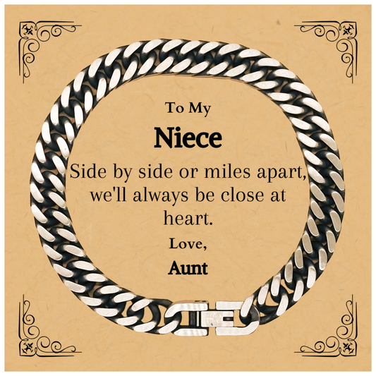 unique cuban link chain bracelet gift for niece close at heart love aunt inspirational birthday jewelry for niece christmas graduation engraved niece bracelet with love and hope