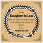 to my daughter in law cuban link chain bracelet heartfelt gift for daughter in law engraved love from mother in law perfect gift for birthday christmas graduation and more meaningful jewelry for daughter in law