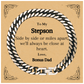 stepson cuban link chain bracelet always close at heart love gift for birthday and holidays
