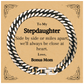 stepdaughter cuban link chain bracelet always close at heart bonus mom gift for birthday and holidays engraved love and confidence