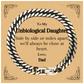 unbiological daughter cuban link chain bracelet heartfelt gift for birthday christmas graduation love dad side by side always close inspirational jewelry for daughters from father