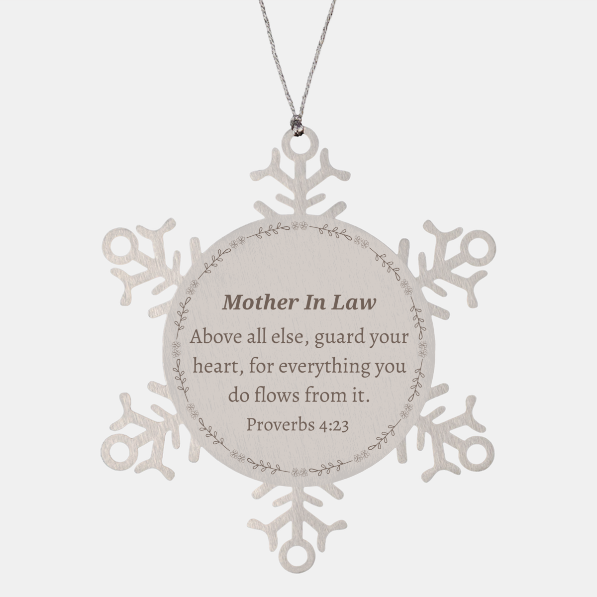 snowflake ornament mother in law a heartfelt christmas gift for the mother in law guard your heart with this engraved holiday ornament