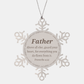 father snowflake ornament engraved inspirational christmas gift for dad