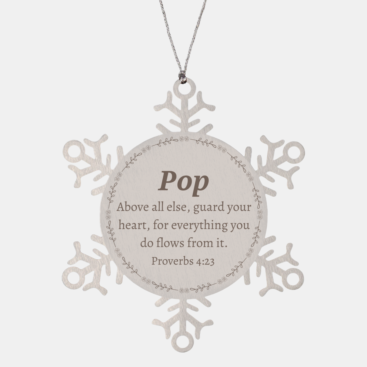 pop holiday snowflake ornament guard your heart with inspirational proverbs 4 23 meaningful christmas gift for loved ones