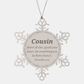 snowflake ornament for cousin guard your heart proverbs 4 23 inspirational christmas gift for family hope and confidence