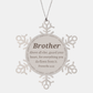 brother snowflake ornament inspirational proverbs 4 23 gift for christmas graduation and veterans day