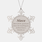 snowflake ornament niece guard heart proverbs 4 23 inspirational christmas gift
