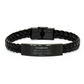 grandfather inspirational proverbs 4 23 braided leather bracelet for birthday gift with hope and confidence