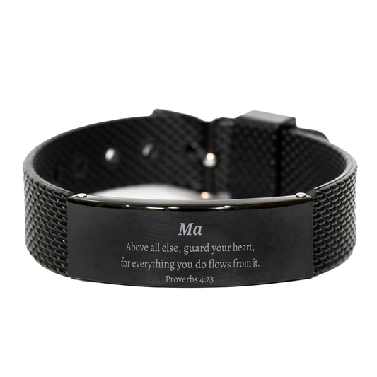 black shark mesh bracelet inspirational proverbs quote for confidence and hope perfect gift for graduation christmas and veterans day